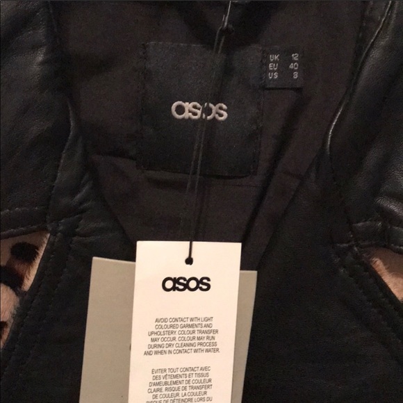 🐆ASOS 💯 leather & leopard fur jacket - Picture 4 of 5